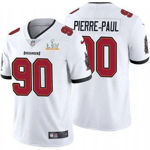 Men Tampa Bay Buccaneers 90 Jason Pierre-Paul Nike White Super Bowl LV Limited NFL Jersey